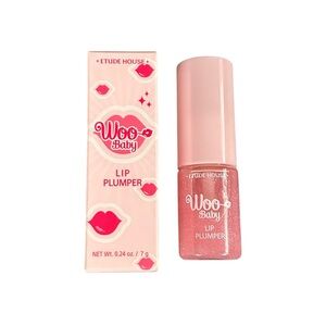 Etude House Woo Baby Lip Plumper 02 Shimmering Pink Volume Gloss Discont’d NWT